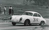 Sid Sakzewski's Porsche 356 with Basile driving, coming out of Karrusell back in 1962.

Photo courtesy Brier Thomas.
